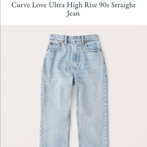 Abercrombie Curve Love Ultra High Rise 90s Straight Jeans